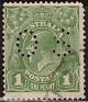Australia - 1924 - Reyes - 1 Penny - Verde - Reyes, George V - Scott 23 - Rey George V - 0